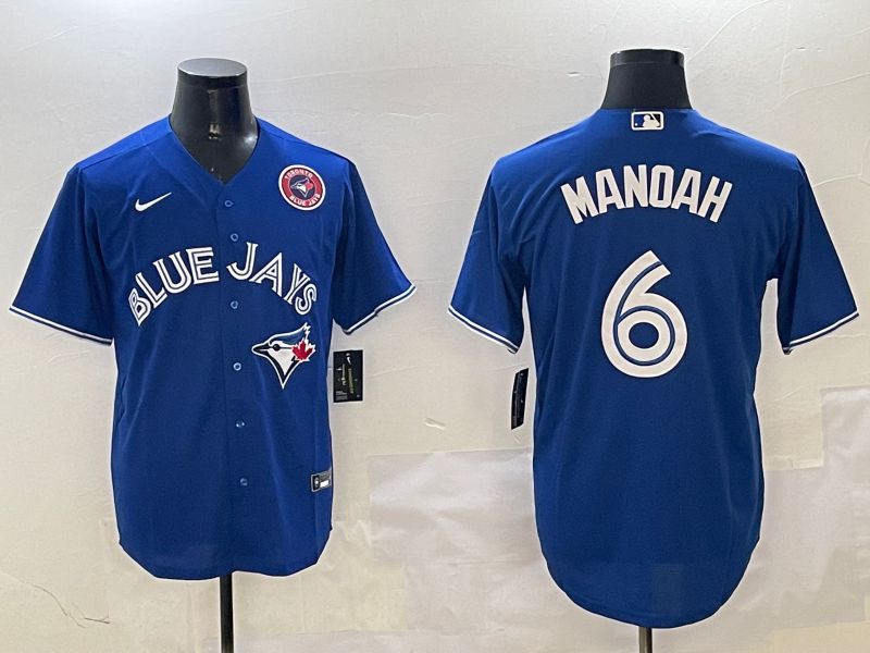 Men Toronto Blue Jays #6 Manoah Blue White Game 2025 Nike MLB Jersey style 4